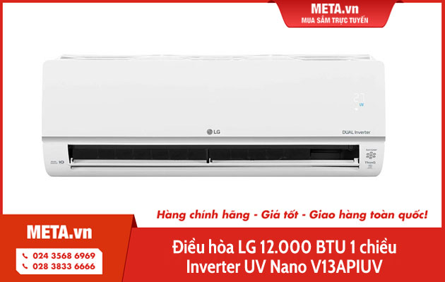 Điều hòa LG 12.000 BTU 1 chiều Inverter UV Nano V13APIUV