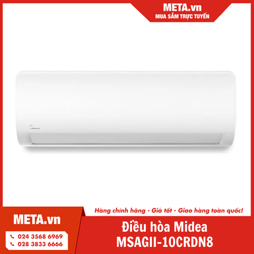 Điều hòa Midea Inverter 9.000 BTU 1 chiều MSAGII-10CRDN8