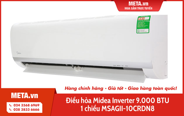 Điều hòa Midea Inverter 9.000 BTU 1 chiều MSAGII-10CRDN8