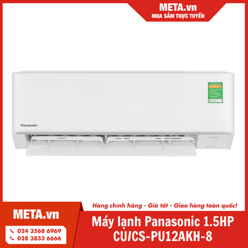 Máy lạnh Panasonic Inverter 1.5HP CU/CS-PU12AKH-8