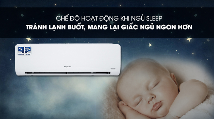 Chế độ Sleep trên điều hòa Nagakawa