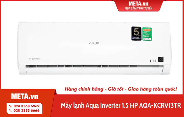 Máy lạnh Aqua Inverter 1,5 HP AQA-KCRV13TR