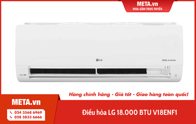Điều hòa treo tường 1 chiều 18.000 BTU Inverter LG V18ENF1