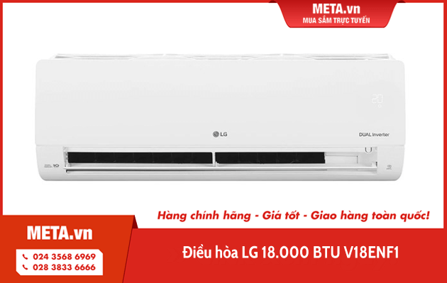 Điều hòa treo tường 1 chiều 18.000 BTU Inverter LG V18ENF1