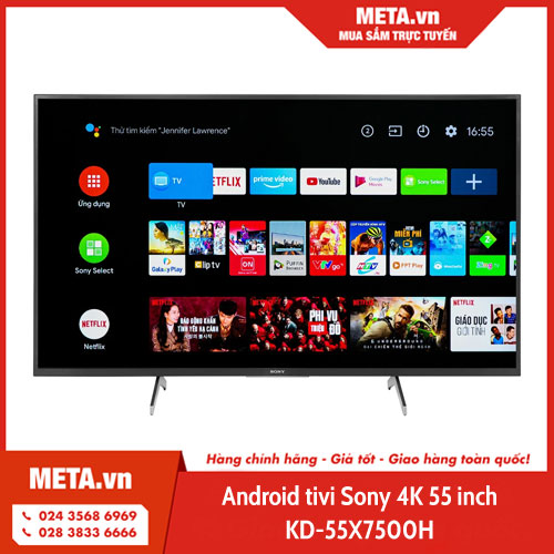 Android tivi Sony 4K 55 inch KD-55X7500H