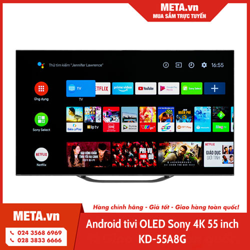 Android tivi OLED Sony 4K 55 inch KD-55A8G