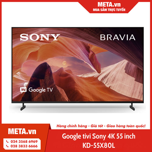 Google tivi Sony 4K 55 inch KD-55X80L