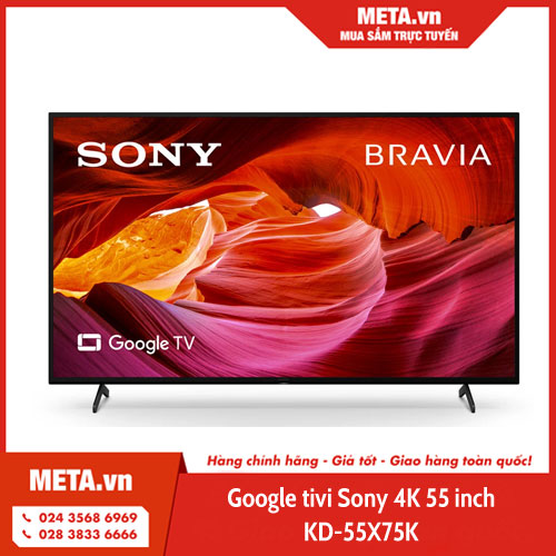 Google tivi Sony 4K 55 inch KD-55X75K