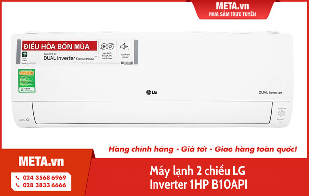 Máy lạnh 2 chiều LG Inverter 1HP B10API