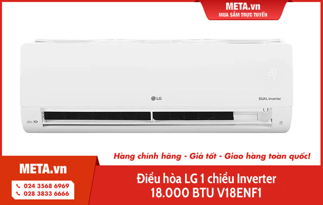 Điều hòa LG 1 chiều Inverter 18.000 BTU V18ENF1