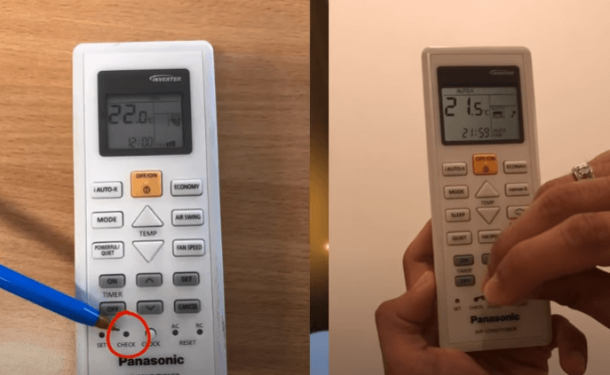 Cách kiểm tra máy lạnh Panasonic báo đèn đỏ Timer
