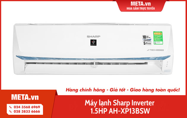 Máy lạnh Sharp Inverter 1.5HP AH-XP13BSW