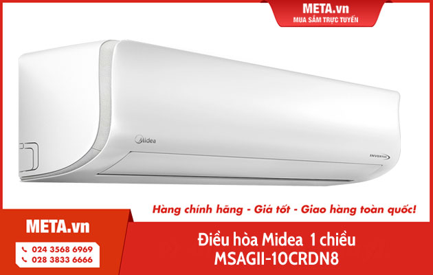 Điều hòa Midea Inverter 1 chiều MSAGII-10CRDN8