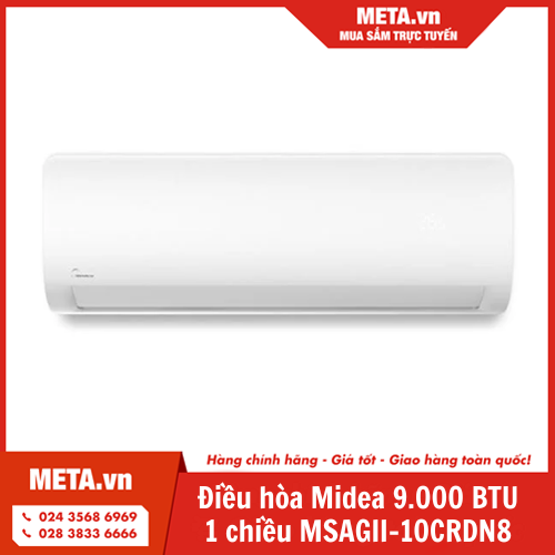 Điều hòa Midea inverter 9.000 BTU 1 chiều MSAGII-10CRDN8