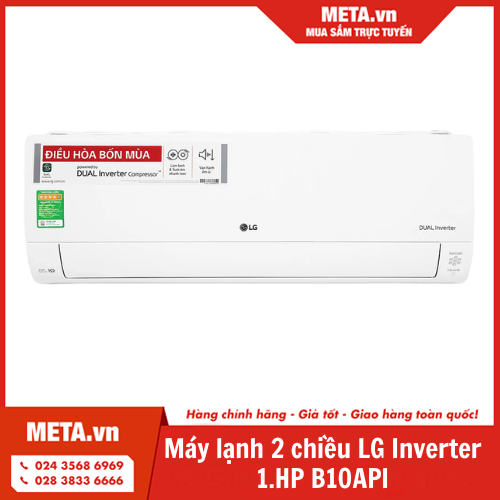 Máy lạnh 2 chiều LG Inverter 1.HP B10API