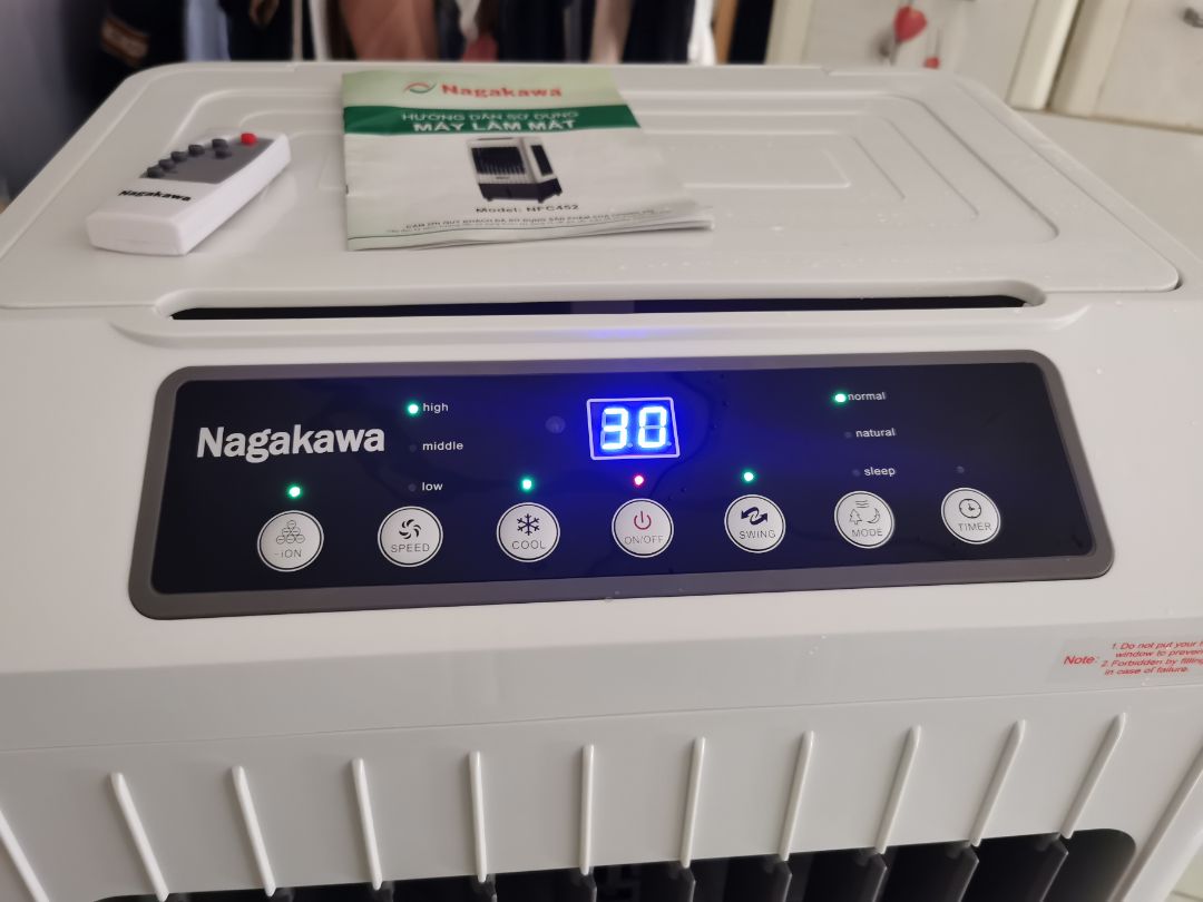 Bảng điều khiển nút bấm điện tử quạt điều hòa Nagakawa
