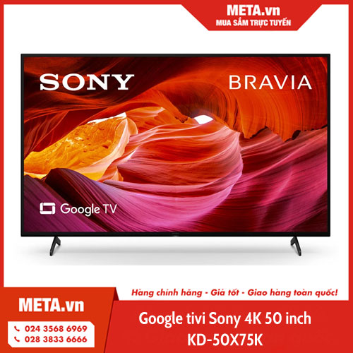 Google tivi Sony 4K 50 inch KD-50X75K