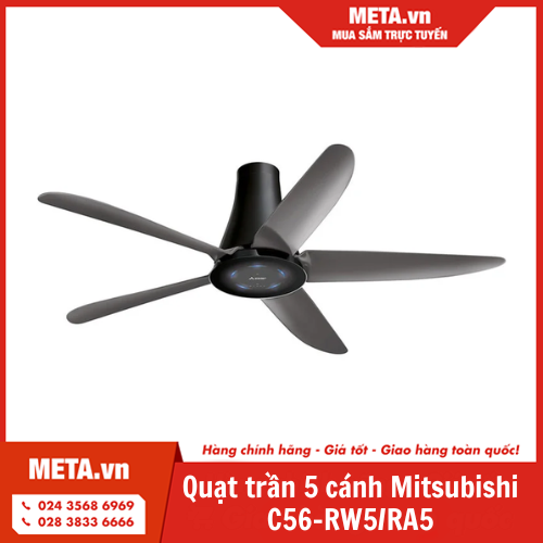 Quạt trần 5 cánh Mitsubishi C56-RW5/RA5