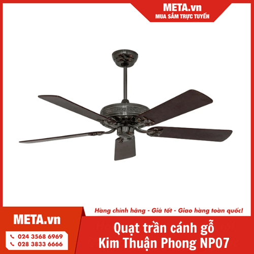Quạt trần cánh gỗ Kim Thuận Phong NP07