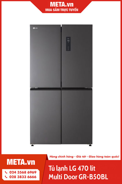 Tủ lạnh LG Inverter 470 lít Multi Door GR-B50BL