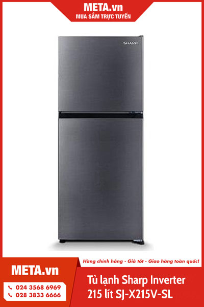 Tủ lạnh Sharp Inverter 215 lít SJ-X215V-SL