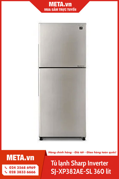 Tủ lạnh Sharp Inverter SJ-XP382AE-SL