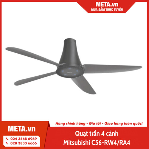 Quạt trần 4 cánh Mitsubishi C56-RW4/RA4