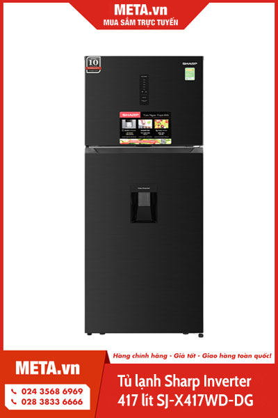 Tủ lạnh Sharp Inverter 417 lít SJ-X417WD-DG