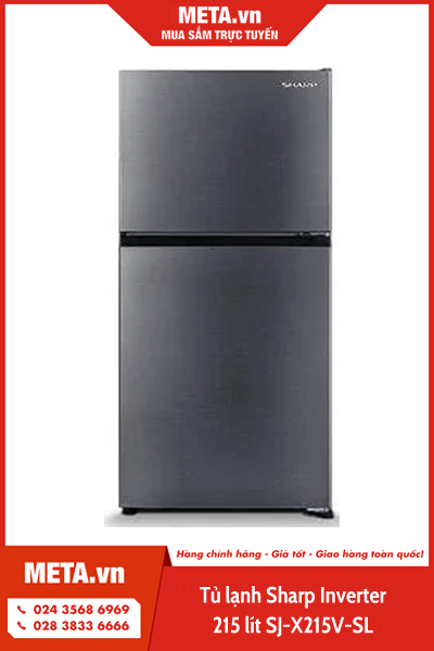 Tủ lạnh Sharp Inverter 215 lít SJ-X215V-SL