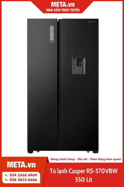 Tủ lạnh side by side Casper Inverter 550 lít RS-570VBW