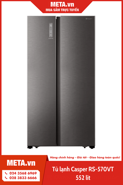 Tủ lạnh Casper side by side 552 lít RS-570VT