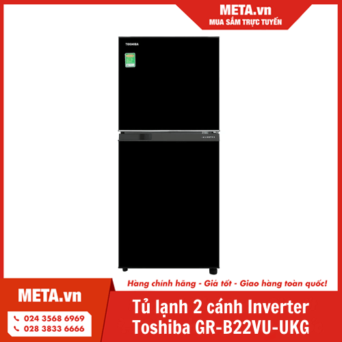 Tủ lạnh 2 cánh Inverter 180 lít Toshiba GR-B22VU-UKG