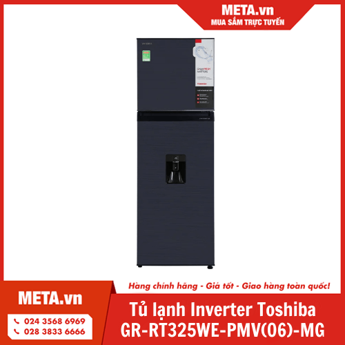 Tủ lạnh 2 cánh Inverter 249 lít Toshiba GR-RT325WE-PMV(06)-MG