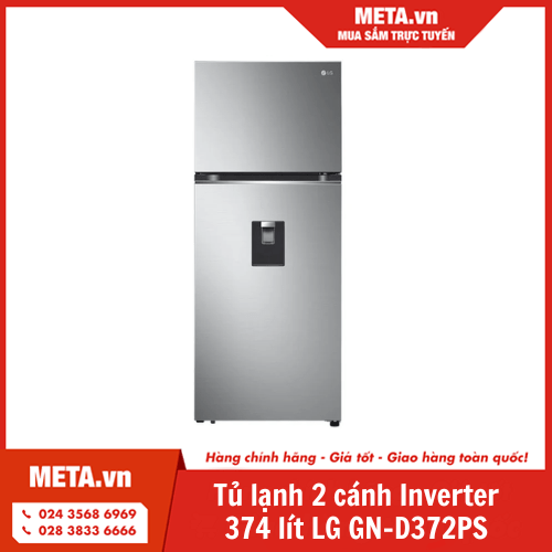 Tủ lạnh 2 cánh Inverter 374 lít LG GN-D372PS