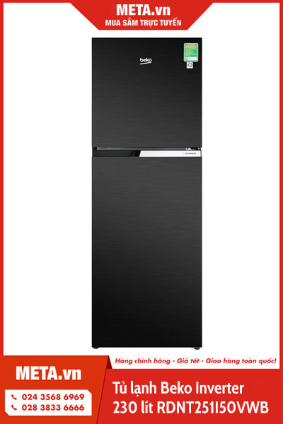 Tủ lạnh Beko Inverter 230 lít RDNT251I50VWB