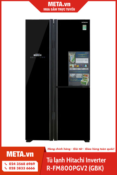 Tủ lạnh Hitachi Inverter R-FM800PGV2 (GBK)