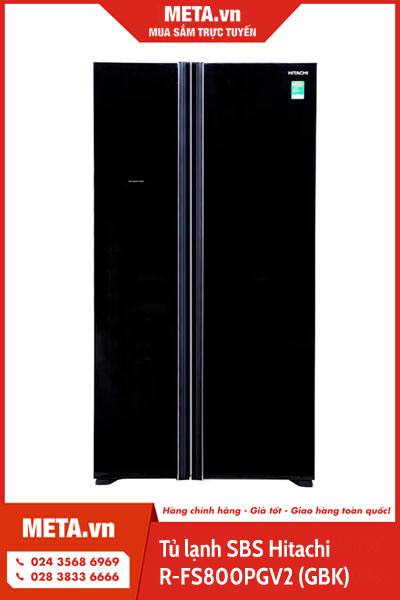 Tủ lạnh SBS Hitachi R-FS800PGV2 (GBK) 605 lít