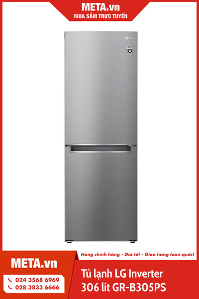 Tủ lạnh LG ngăn đá dưới Inverter 306 lít GR-B305PS 