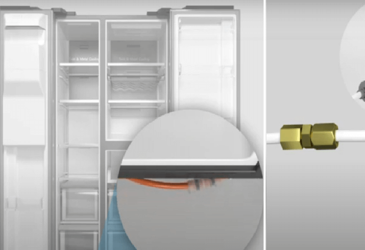 Tủ lạnh bị chảy nước do nguồn cấp nước bị lỏng