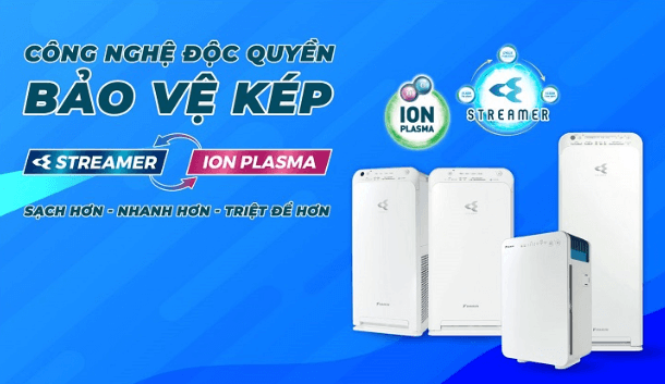 Máy lọc không khí Daikin ứng dụng công nghệ bảo vệ kép