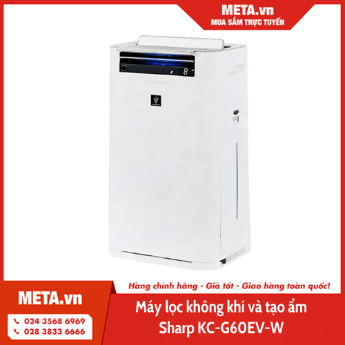 Máy lọc không khí và tạo ẩm Sharp KC-G60EV-W