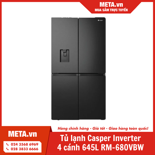 Tủ lạnh Casper Inverter 4 cánh 645L RM-680VBW