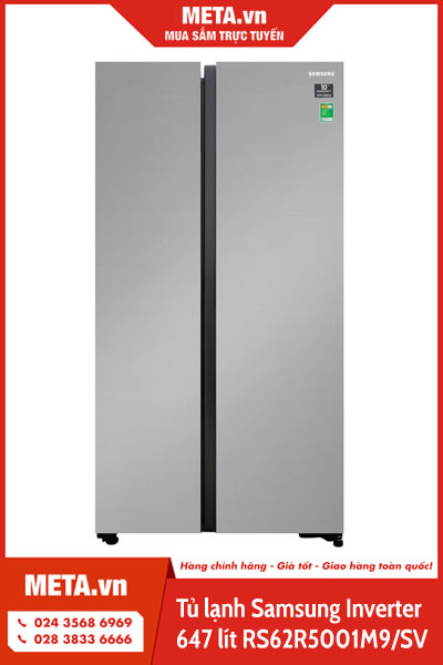 Tủ lạnh Samsung Inverter 647 lít RS62R5001M9/SV