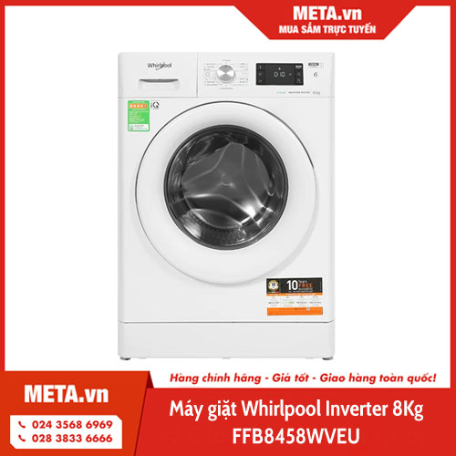 Máy giặt Whirlpool Inverter 8kg FFB8458WVEU