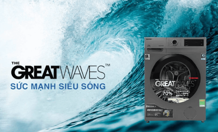 Công nghệ siêu sóng Greatwave trên máy giặt Toshiba