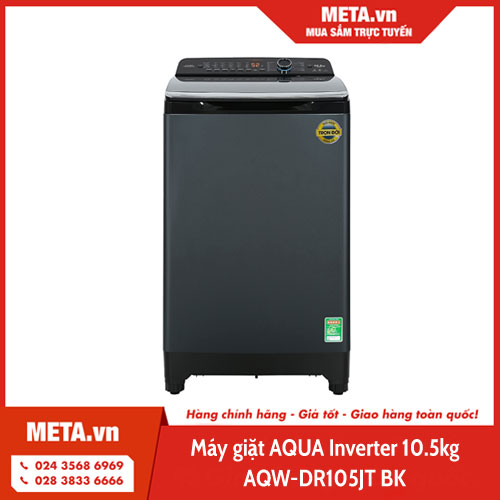 Máy giặt AQUA Inverter 10,5kg AQW-DR105JT BK
