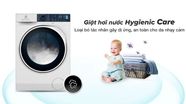 máy giặt Electrolux sử dụng công nghệ giặt hơi nước Hygienic Care