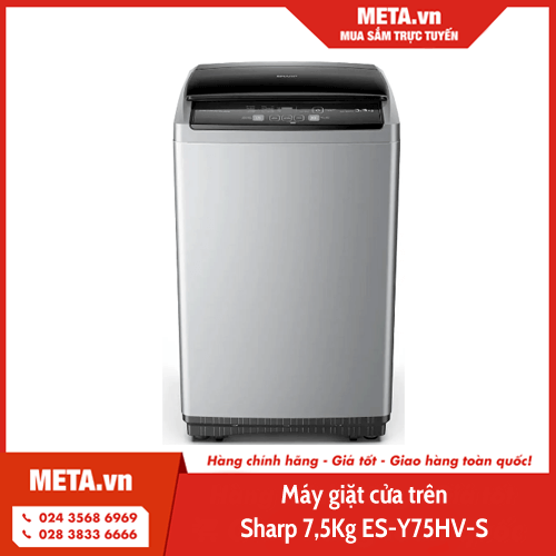 Máy giặt cửa trên Sharp 7,5kg ES-Y75HV-S