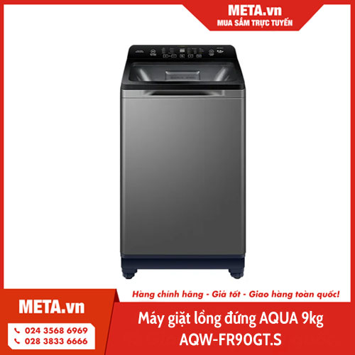 Máy giặt lồng đứng AQUA 9kg AQW-FR90GT.S