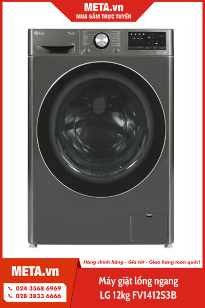 Máy giặt lồng ngang LG AI DD Inverter 12kg FV1412S3B